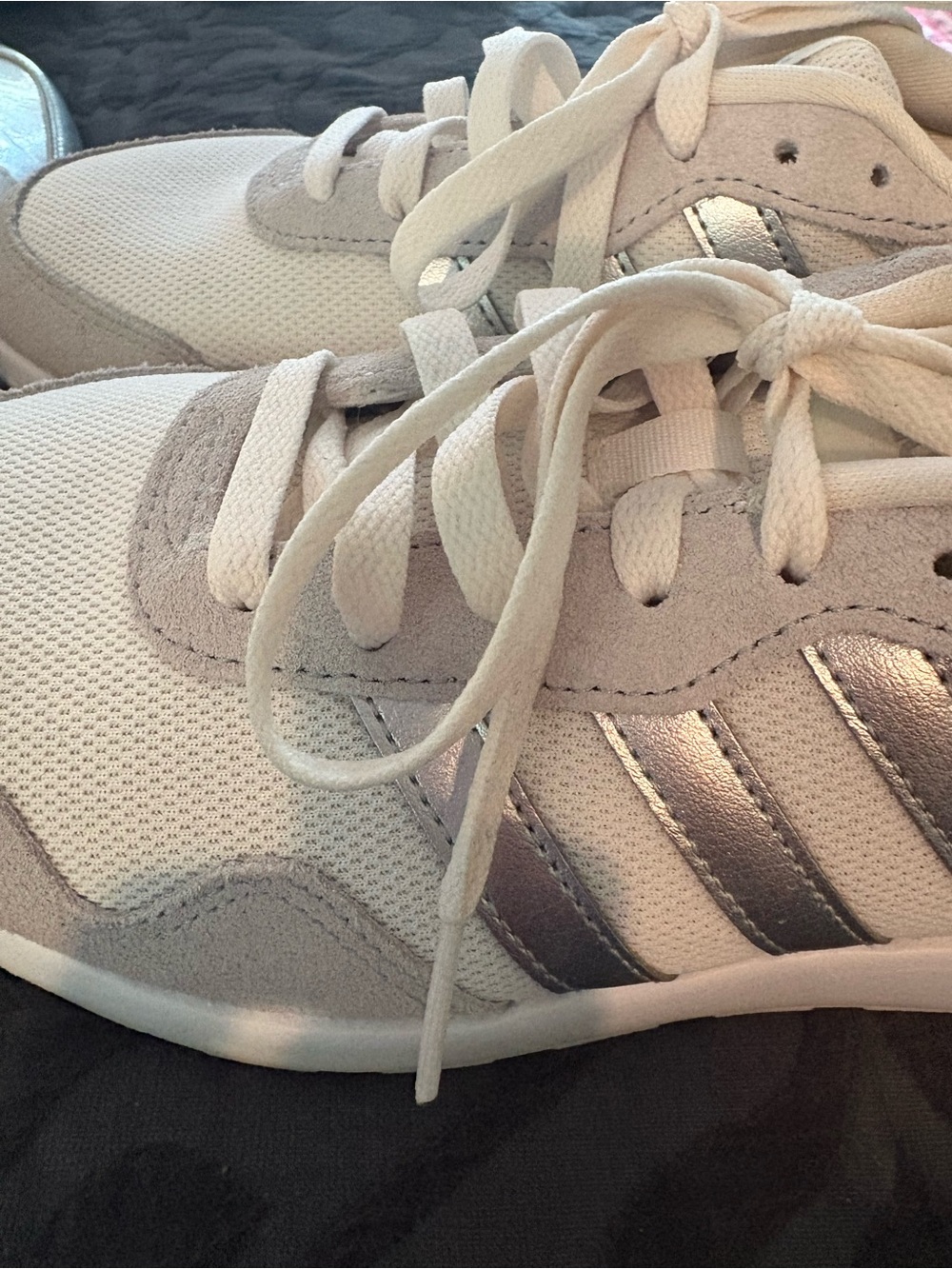 Madden Girl White and Silver Athletic Sneakers - Lightweight Comfort